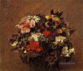 Bouquet von Blumen Stiefmütterchen Henri Fantin Latour